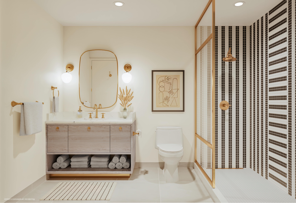 Imported European cabinets with premium hardware, elegant imported quartz countertops, backsplashes, and contemporary stainless steel under-mounted sink with gourmet faucet and integral sprayer